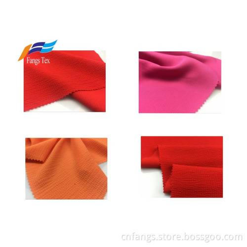 100% Polyester Moss Crepe Bubble Chiffon Ladies Fabric